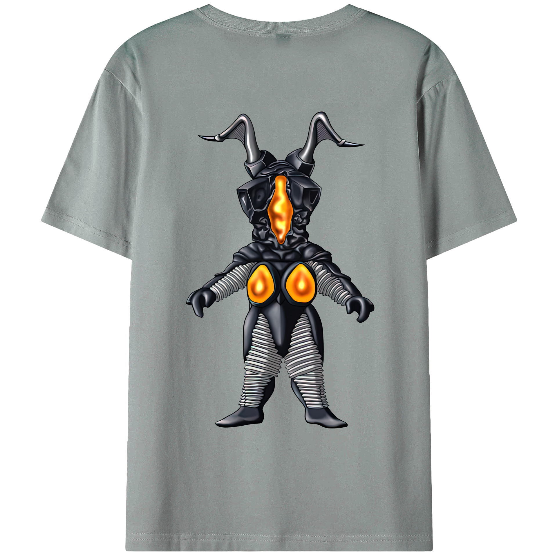 （画像用） ウルトラマン Ultraman 綿100％ メンズ半袖Tシャツ（バックプリント） 通気性